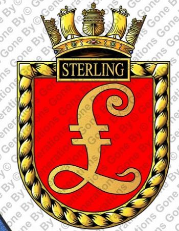 Coat of arms (crest) of the HMS Sterling, Royal Navy