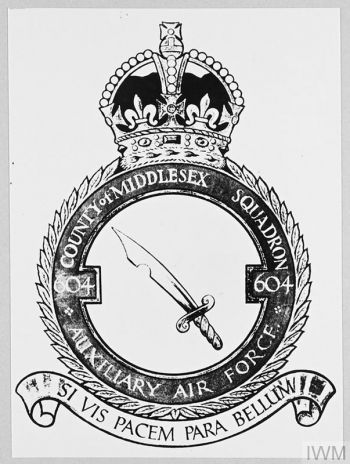 Coat of arms (crest) of the No 604 (County of Middlesex) Squadron, Royal Auxiliary Air Force