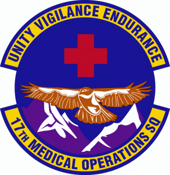 Coat of arms (crest) of the 17th Medical Operations Squadron, US Air Force