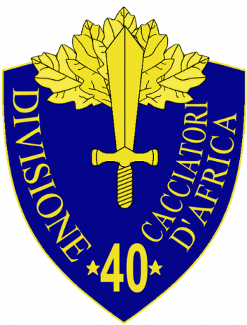 Coat of arms (crest) of the 40th Infantry Division Cacciatori d'Africa, Italian Army