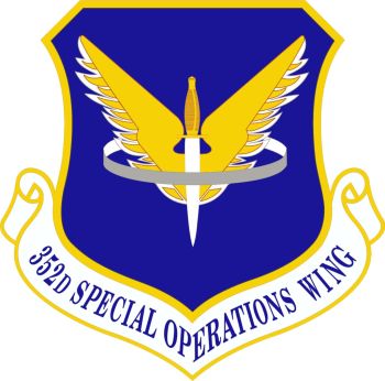 Coat of arms (crest) of the 352nd Special Operations Wing, US Air Force