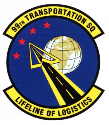 Coat of arms (crest) of the 99th Transportation Squadron, US Air Force