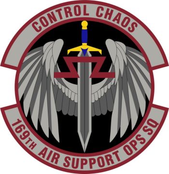 Coat of arms (crest) of the 169th Air Support Operations Squadron, US Air Force