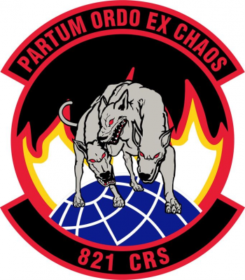 Coat of arms (crest) of the 821st Contingency Response Squadron, US Air Force