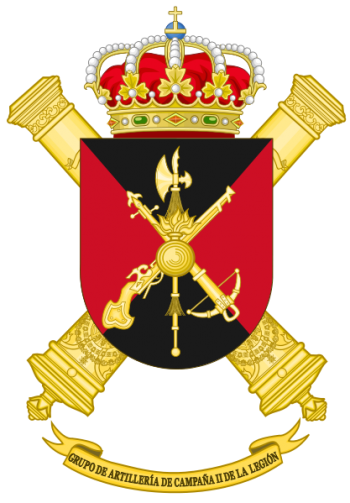 Coat of arms (crest) of the Field Artillery Group II of the Legion, Spanish Army