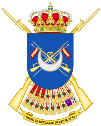 Coat of arms (crest) of the Regulares Group of Ceuta No 54, Spanish Army