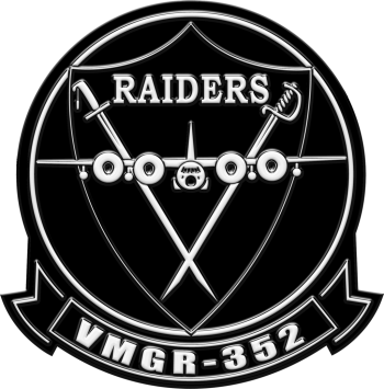Coat of arms (crest) of the VMGR-352 Raiders, USMC