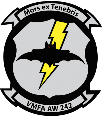 Coat of arms (crest) of VMFA (AW)-242 Bats, USMC