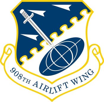 Coat of arms (crest) of the 908th Airlift Wing, US Air Force