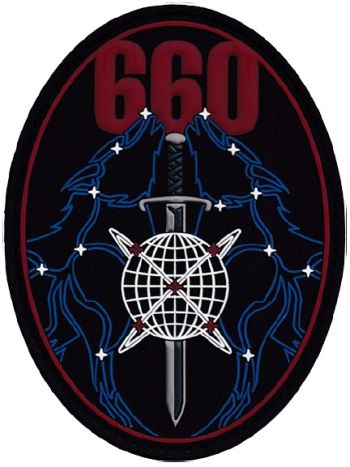 Coat of arms (crest) of 660th Network Operations Squadron, US Space Force