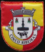 Brasão de Cinco Ribeiras/Arms (crest) of Cinco Ribeiras
