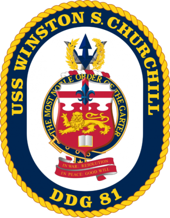 Coat of arms (crest) of Destroyer USS Winston S. Churchill