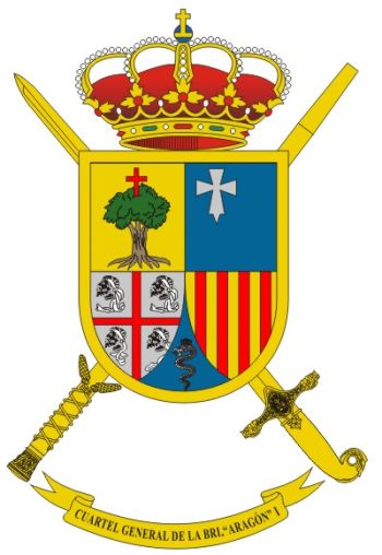 Coat of arms (crest) of the Headquarters Brigade Aragón I, Spanish Army