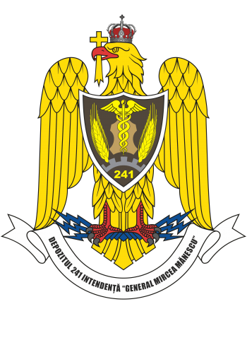 Coat of arms (crest) of the 241st Quartermaster Depot General Mircea Mǎnescu, Romanian Army