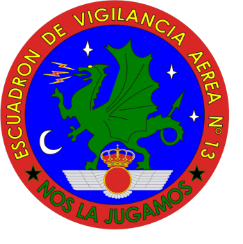 Coat of arms (crest) of the Air Vigilance Squadron No. 13 and Sierra Espuña Air Force Barracks, Spanish Air Force