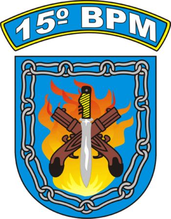 Coat of arms (crest) of 15th Military Police Battalion, Rio Grande do Sul