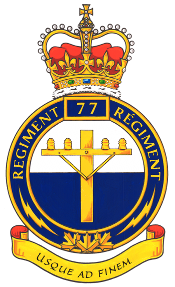 Coat of arms (crest) of the 77 Line Regiment, Candian Army