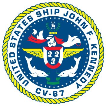 Coat of arms (crest) of the Aircraft Carrier USS John F. Kennedy (CV-67)