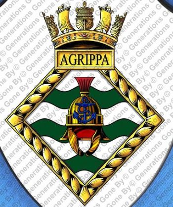 Coat of arms (crest) of the HMS Agrippa, Royal Navy