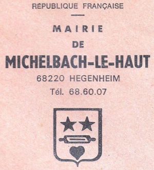 Blason de Michelbach-le-Haut/Coat of arms (crest) of {{PAGENAME