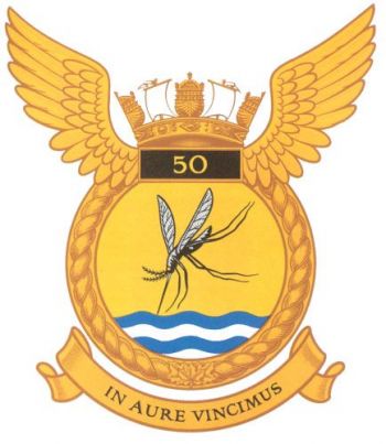 Coat of arms (crest) of the No 50 Naval Air Squadron (HS-50), Royal Canadian Navy