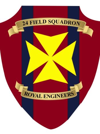 Coat of arms (crest) of the 24 Field Squadron, RE, British Army