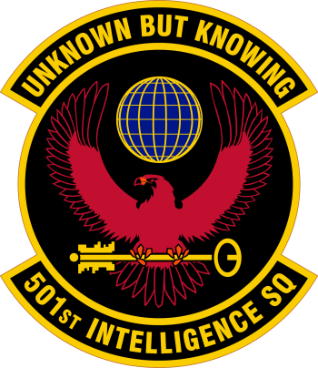 Coat of arms (crest) of the 501st Intelligence Squadron, US Air Force