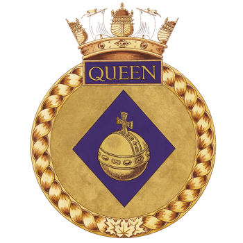 Coat of arms (crest) of the HMCS Queen, Royal Canadian Navy