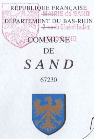 Blason de Sand (Bas-Rhin)