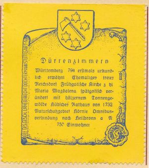 Wappen von Dürrenzimmern (Brackenheim)/Coat of arms (crest) of Dürrenzimmern (Brackenheim)