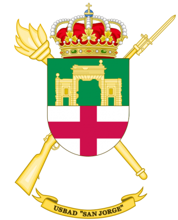 Coat of arms (crest) of the Discontinuous Base Services Unit San Jorge, Spanish Army