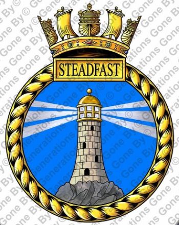 Coat of arms (crest) of the HMS Steadfast, Royal Navy