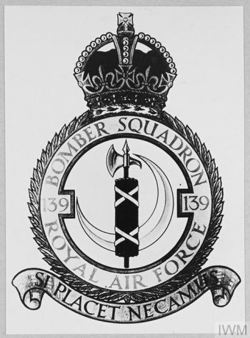 Coat of arms (crest) of the No 139 Squadron, Royal Air Force