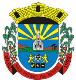 Brasão de São Pedro da Serra (Rio Grande do Sul)/Arms (crest) of São Pedro da Serra (Rio Grande do Sul)