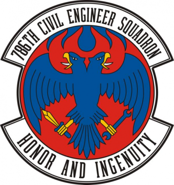 Coat of arms (crest) of the 786th Civil Engineer Squadron, US Air Force