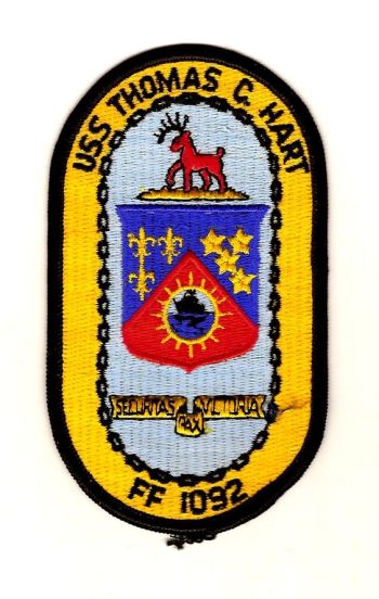 Coat of arms (crest) of the Frigate USS Thomas C. Hart (FF-1092)