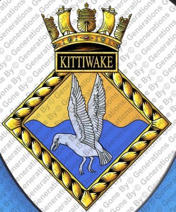 Coat of arms (crest) of the HMS Kittiwake, Royal Navy