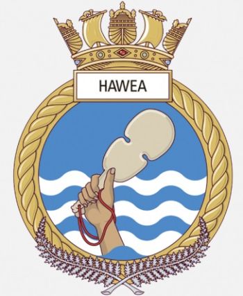 Coat of arms (crest) of the Inshore Patrol Ship HMNZS Hawea (P3567), RNZN