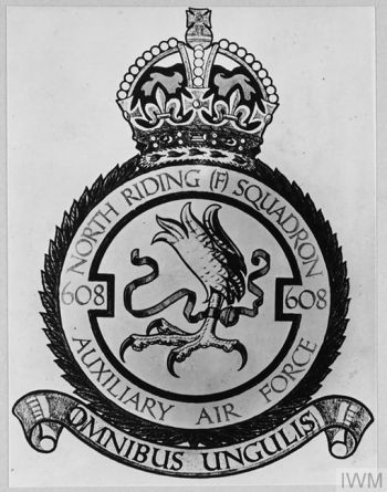 Coat of arms (crest) of the No 608 (North Riding) Squadron, Royal Auxiliary Air Force
