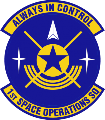 Coat of arms (crest) of the 1st Space Operations Squadron, US Air Force
