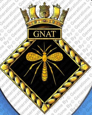 Coat of arms (crest) of the HMS Gnat, Royal Navy