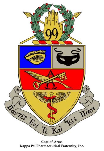 Arms of Kappa Psi Pharmaceutical Fraternity