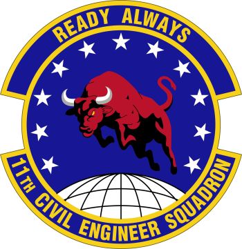 Coat of arms (crest) of the 11th Civil Engineer Squadron, US Air Force