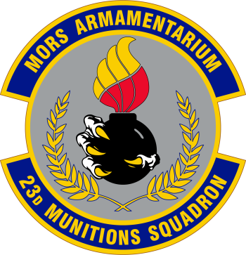 Coat of arms (crest) of the 23rd Munitions Squadron, US Air Force