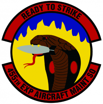 Coat of arms (crest) of the 455th Aircraft Maintenance Squadron, US Air Force