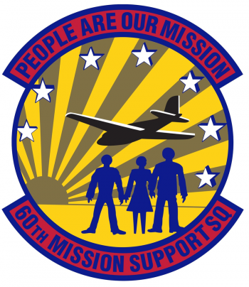 Coat of arms (crest) of the 60th Mission Support Squadron, US Air Force