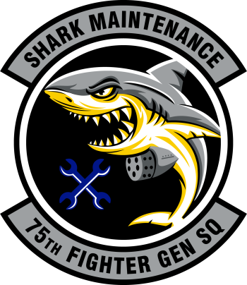 Coat of arms (crest) of the 75th Fighter Generation Squadron, US Air Force