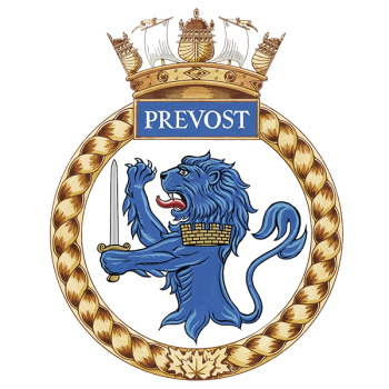 Coat of arms (crest) of the HMCS Prevost, Royal Canadian Navy