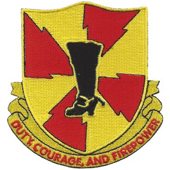 Coat of arms (crest) of 598th Field Artillery Battalion, US Army