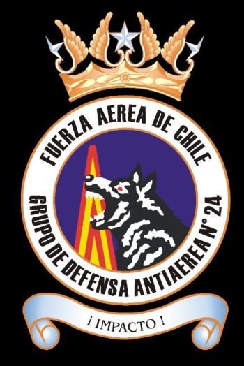 Coat of arms (crest) of the Anti Aircraft Defence Group No 24, Air Force of Chile